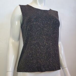 Vintage 90s Connected Apparel Black Rhinestone Tank
